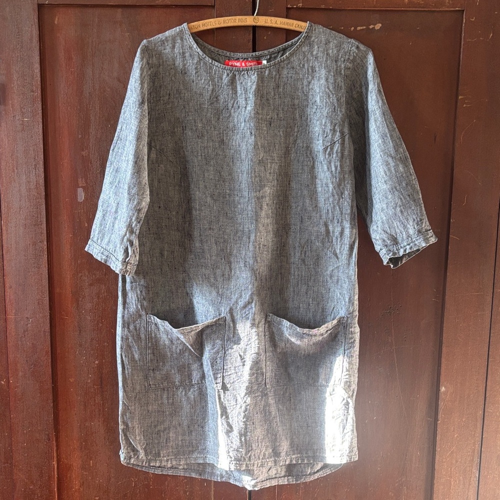 Pyne & Smith charcoal grey tunic mini dress S